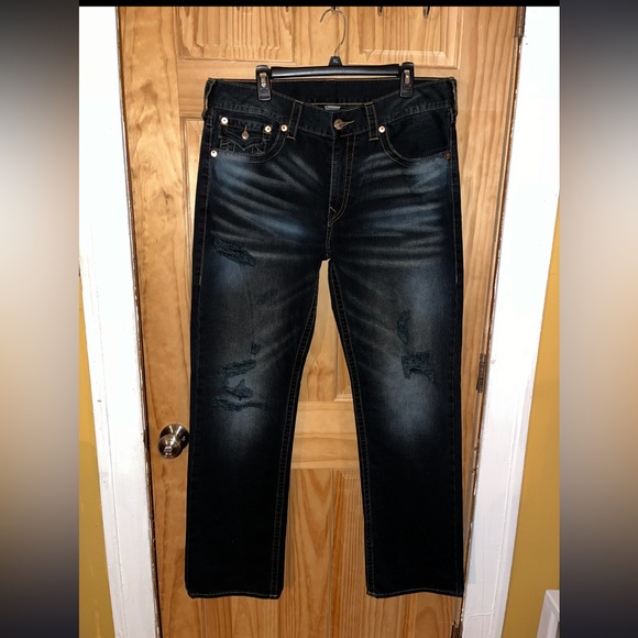 True Religion Other - TRUE RELIGION EBGD MOONLIGHT
MARBLE RIPPED STRAIGHT FLAP RED
ORANGE SN SIZE 36